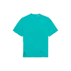 Tricou pentru bărbați Balenciaga SS21 cu imprimeu alfabetic, guler rotund și mâneci scurte, verde 651795TKVB84661 Tricou pentru bărbați Balenciaga SS21 cu imprimeu alfabetic, guler rotund și mâneci scurte, verde 651795TKVB84661
