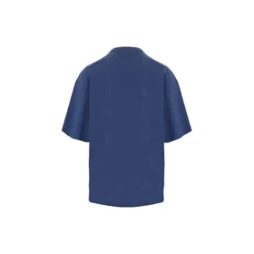 Tricou pentru bărbați Balenciaga SS21 cu imprimeu de alergare și logo, croială lejeră, mânecă scurtă, albastru 641614TJVK64866 Tricou pentru bărbați Balenciaga SS21 cu imprimeu de alergare și logo, croială lejeră, mânecă scurtă, albastru 641614TJVK64866