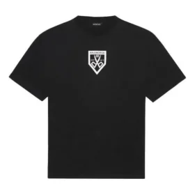 Tricou pentru bărbați Balenciaga SS21 cu imprimeu, guler rotund și mâneci scurte, negru 651795TKV771070 Tricou pentru bărbați Balenciaga SS21 cu imprimeu, guler rotund și mâneci scurte, negru 651795TKV771070