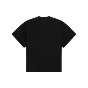 Tricou pentru bărbați Balenciaga SS21 cu imprimeu logo, croi lejer, guler rotund și mâneci scurte, negru 641675TKV711069 Tricou pentru bărbați Balenciaga SS21 cu imprimeu logo, croi lejer, guler rotund și mâneci scurte, negru 641675TKV711069