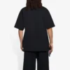 Tricou pentru bărbați Balenciaga SS21 cu imprimeu logo, croi lejer, guler rotund și mâneci scurte, negru 641675TKV711069
