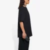 Tricou pentru bărbați Balenciaga SS21 cu imprimeu logo, croi lejer, guler rotund și mâneci scurte, negru 641675TKV711069