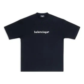Tricou pentru bărbați Balenciaga SS21 cu imprimeu logo, mânecă scurtă, negru 612966TIV541070 Tricou pentru bărbați Balenciaga SS21 cu imprimeu logo, mânecă scurtă, negru 612966TIV541070