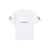 Tricou pentru bărbați Balenciaga x NASA Crossover FW21, croi larg, guler rotund, mânecă scurtă, alb 651795TKVD79040