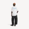 Tricou pentru bărbați, croială medie, cu imprimeu schițat, de culoare albă