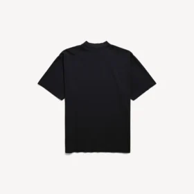 Tricou pentru bărbați cu croială medie, cu imprimeu „messy spray”, în negru Tricou pentru bărbați cu croială medie, cu imprimeu „messy spray”, în negru