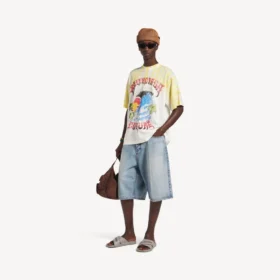 Tricou pentru bărbați cu imprimeu „extreme tie dye” și croială medie, de culoare albă Tricou pentru bărbați cu imprimeu „extreme tie dye” și croială medie, de culoare albă