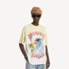 Tricou pentru bărbați cu imprimeu „extreme tie dye” și croială medie, de culoare albă