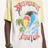 Tricou pentru bărbați cu imprimeu „extreme tie dye” și croială medie, de culoare albă
