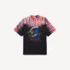 Tricou pentru bărbați cu imprimeu „extreme tie dye” și croială medie, de culoare neagră