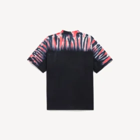 Tricou pentru bărbați cu imprimeu „extreme tie dye” și croială medie, de culoare neagră Tricou pentru bărbați cu imprimeu „extreme tie dye” și croială medie, de culoare neagră