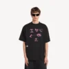 Tricou pentru bărbați „i<3 u” cu croială medie, de culoare neagră