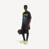 Tricou pentru bărbați „The Address” cu croială medie, în negru spălat