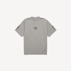 Tricou pentru bărbați WFP cu croială medie, în nuanța de gri Balenciaga Tricou pentru bărbați WFP cu croială medie, în nuanța de gri Balenciaga