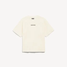Tricou pentru femei Balenciaga cu croială medie, în culoarea crem Tricou pentru femei Balenciaga cu croială medie, în culoarea crem