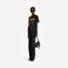 Tricou pentru femei Balenciaga Sacra Cœur cu croială medie, de culoare neagră