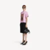 Tricou pentru femei Balenciaga Sacra Cœur cu croială medie, în nuanța roz vechi