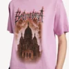 Tricou pentru femei Balenciaga Sacra Cœur cu croială medie, în nuanța roz vechi
