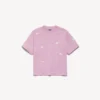 Tricou pentru femei cu 520 de autocolante, croială medie, în roz vechi/alb