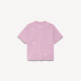 Tricou pentru femei cu 520 de autocolante, croială medie, în roz vechi/alb