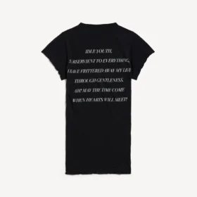 Tricou pentru femei „The Song of the Highest Tower” cu croială mică, de culoare neagră Tricou pentru femei „The Song of the Highest Tower” cu croială mică, de culoare neagră