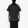 Tricou Polo casual Balenciaga FW21 pentru bărbați, cu mânecă scurtă, sport, dublu strat, negru 661507TKVA51042