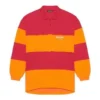Tricou Polo cu mâneci lungi și decupaje „Raspberry Fluo Orange” 657073TKVA56667