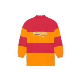 Tricou Polo cu mâneci lungi și decupaje „Raspberry Fluo Orange” 657073TKVA56667