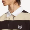 Tricou Polo pentru bărbați în maro închis/bej