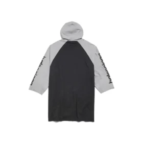 Tricou Raglan cu glugă și imprimeu 3B, oversized, „Black” 790403TQVT51083