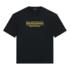 Tricou Retail Therapy, croială medie, „Negru-Galben” 612966TLVB11361