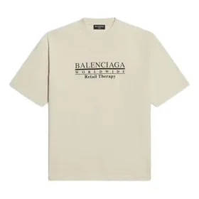 Tricou Retail Therapy cu croială medie „Ivory Black” 612966TLVB19054