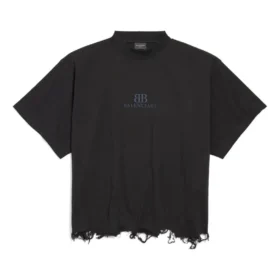 Tricou scurt BB Classic Balenciaga, oversized „Negru” 783399TQVS81083