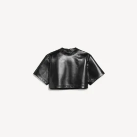 Tricou scurt pentru femei, negru