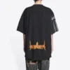 Tricou Speed Hunters cu imprimeu inversat, oversized „Black Faded” 698811TMVC90100