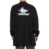 Tricou sport cu mâneci lungi, suprapus, oversized „Black White” 739027TPVF21070