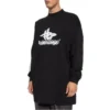 Tricou sport cu mâneci lungi, suprapus, oversized „Black White” 739027TPVF21070