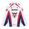 Tricou sportiv de hochei Balenciaga SS21 pentru bărbați, cu mâneci lungi, din plasă, alb 657105TKV248090
