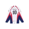 Tricou sportiv de hochei Balenciaga SS21 pentru bărbați, cu mâneci lungi, din plasă, alb 657105TKV248090