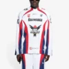 Tricou sportiv de hochei Balenciaga SS21 pentru bărbați, cu mâneci lungi, din plasă, alb 657105TKV248090