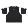 Tricou Sporty B cu croială dreaptă „Negru Alb” 699182TMVC41070