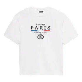 Tricou SS20 cu steagul Parisului, croială normală, 594579TGV489000
