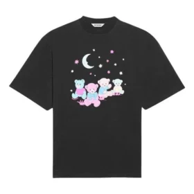 Tricou SS21 cu imprimeu Love Bear, negru 641532TJVI11000