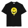 Tricou SS21 Drip Peace cu imprimeu, croială largă, negru 641655TKVA11012