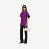 Tricou structurat pentru femei, în nuanța violet