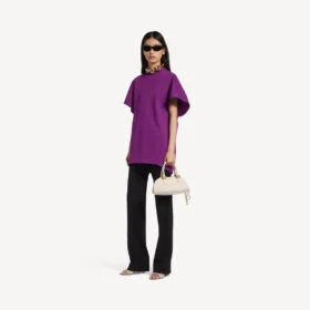 Tricou structurat pentru femei, în nuanța violet