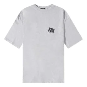 Tricou supradimensionat FBI „Heather Grey Black” 681314TLVG91380