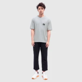 Tricou supradimensionat FBI „Heather Grey Black” 681314TLVG91380
