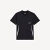 Tricou techwear pentru bărbați, cu mâneci scurte, în culorile bleumarin/alb