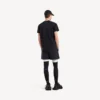Tricou techwear pentru bărbați, cu mâneci scurte, în culorile bleumarin/alb